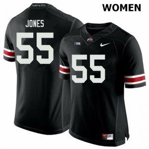 Women's Ohio State Buckeyes #55 Matthew Jones Black Nike NCAA College Football Jersey April KTX4344CL